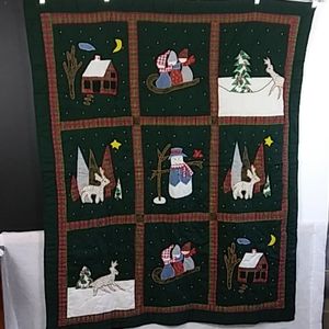 Christmas quilted wall hanging